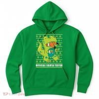 Official Santa Tester Dino Ugly Christmas Hoodie thumb 0