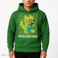 Official Santa Tester Dino Ugly Christmas Hoodie thumb 2