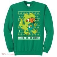 Official Santa Tester Dino Ugly Christmas Sweatshirt thumb 0