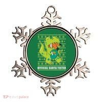 Official Santa Tester Dino Ugly Christmas Ornament thumb 0
