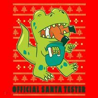 Official Santa Tester Dino Ugly Christmas Santa Hat thumb 1