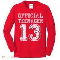 Official Teenager 13th Birthday Kids Long Sleeve Shirt thumb 0