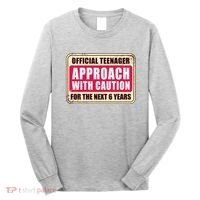 Official Teenager Approach With Caution Long Sleeve Shirt thumb 0