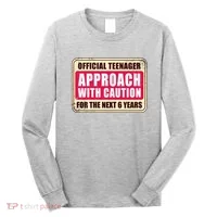 Official Teenager Approach With Caution Long Sleeve Shirt thumb 0