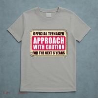 Official Teenager Approach With Caution T-Shirt thumb 5