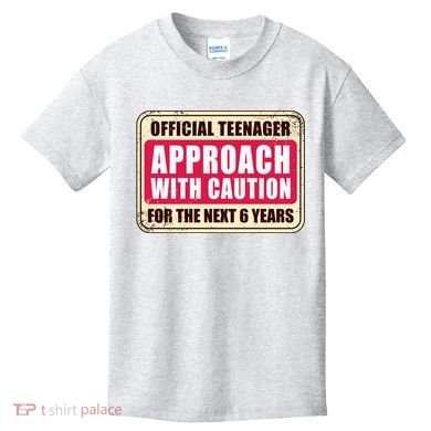 Official Teenager Approach With Caution Kids T-Shirt