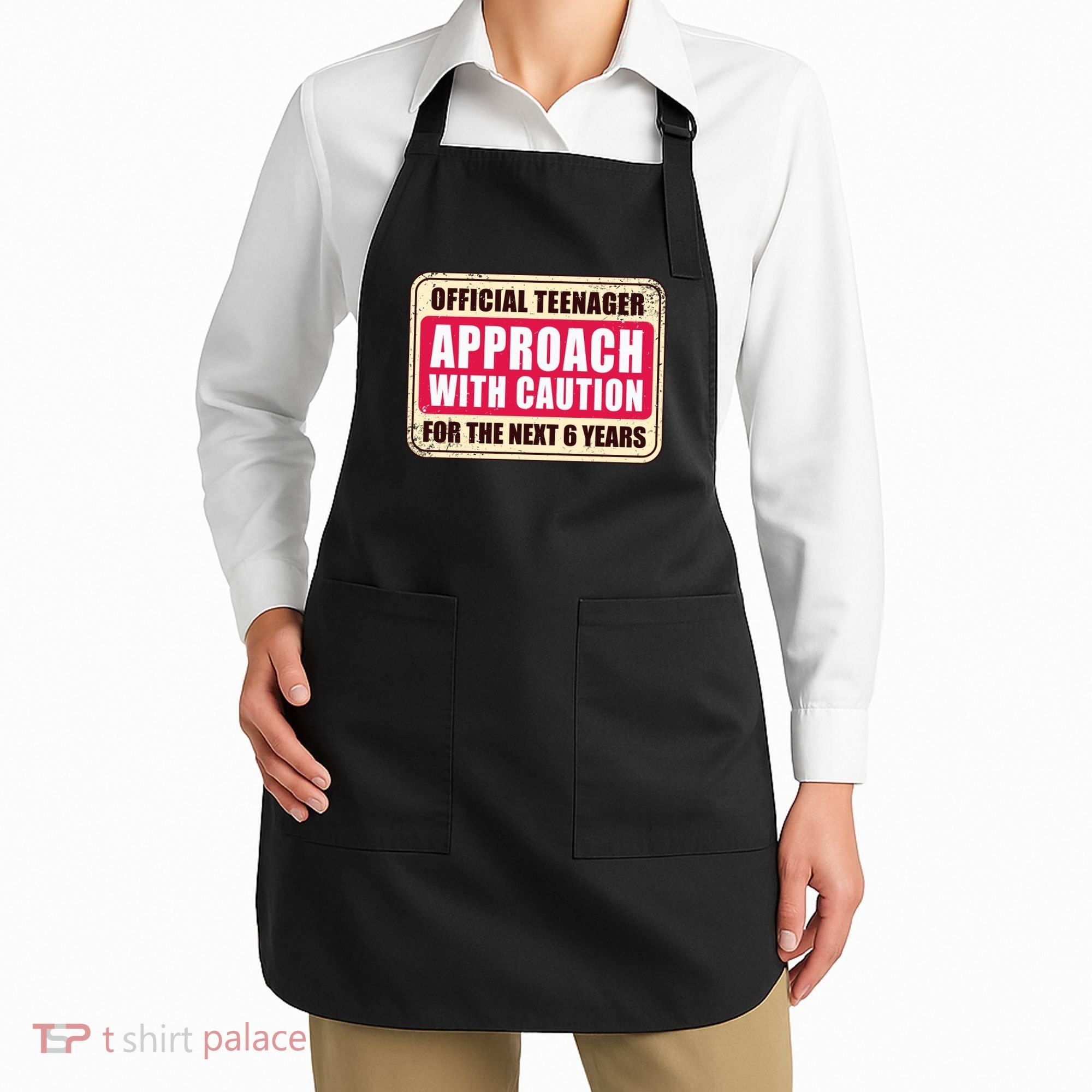 Official Teenager Approach With Caution Apron