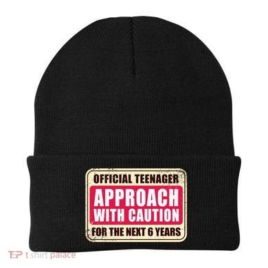 Official Teenager Approach With Caution Beanie