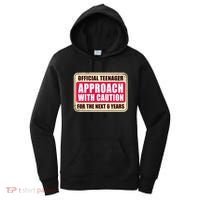 Official Teenager Approach With Caution Women's Hoodie thumb 0