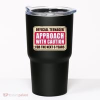 Official Teenager Approach With Caution Tumbler thumb 0