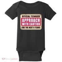 Official Teenager Approach With Caution Baby Bodysuit thumb 0