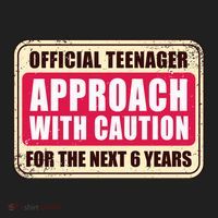 Official Teenager Approach With Caution Hat thumb 2