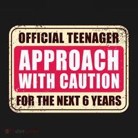 Official Teenager Approach With Caution Toddler Hoodie thumb 2
