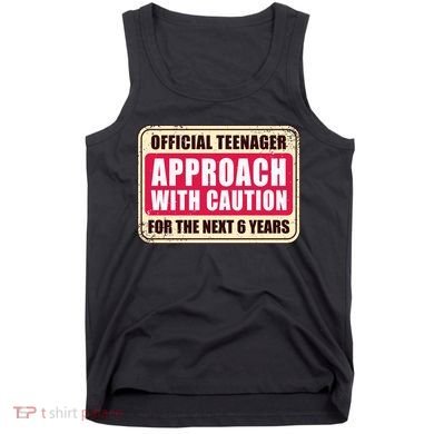 Official Teenager Approach With Caution Tank Top