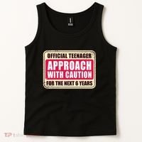 Official Teenager Approach With Caution Tank Top thumb 2
