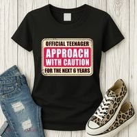 Official Teenager Approach With Caution Women's T-Shirt thumb 3