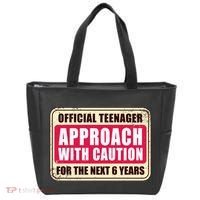 Official Teenager Approach With Caution Tote Bag thumb 0