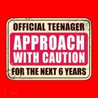 Official Teenager Approach With Caution Santa Hat thumb 1