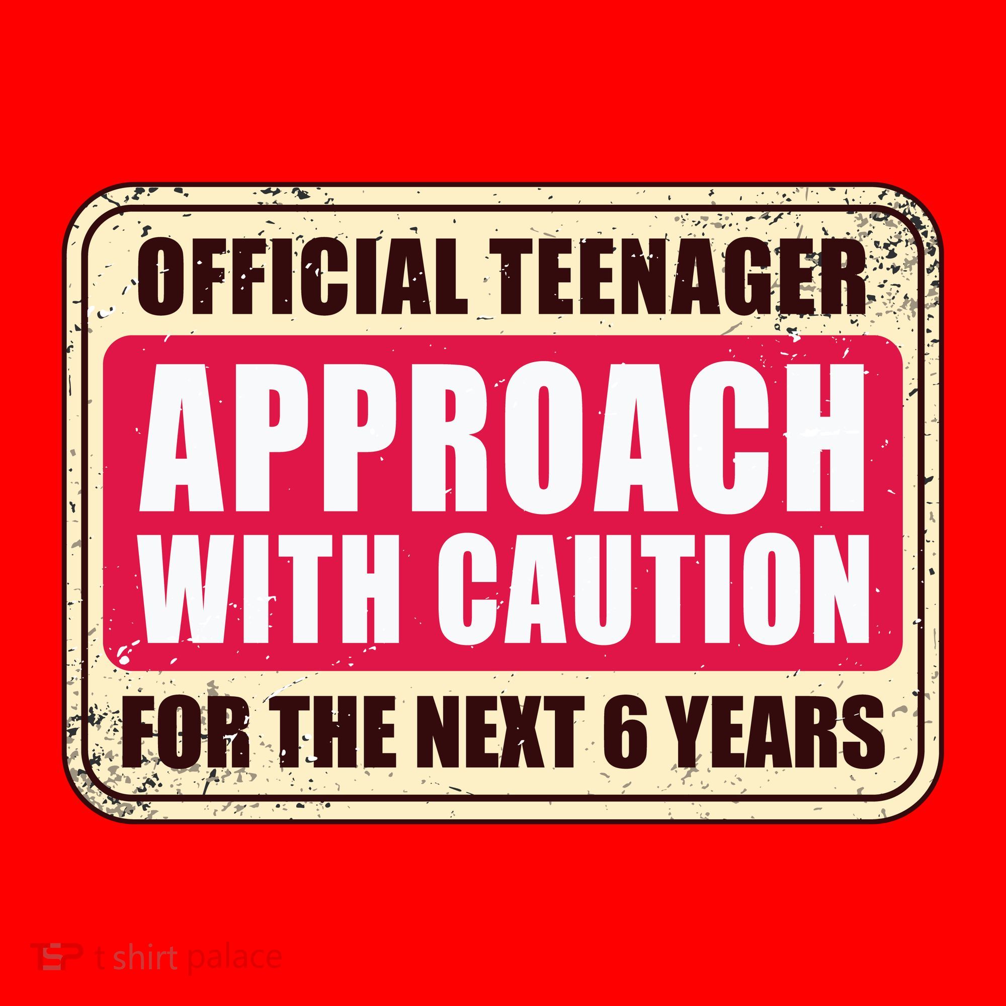 Official Teenager Approach With Caution Santa Hat