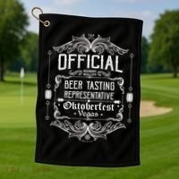 Official Vegas Oktoberfest Beer Tasting Representative Golf Towel thumb 1