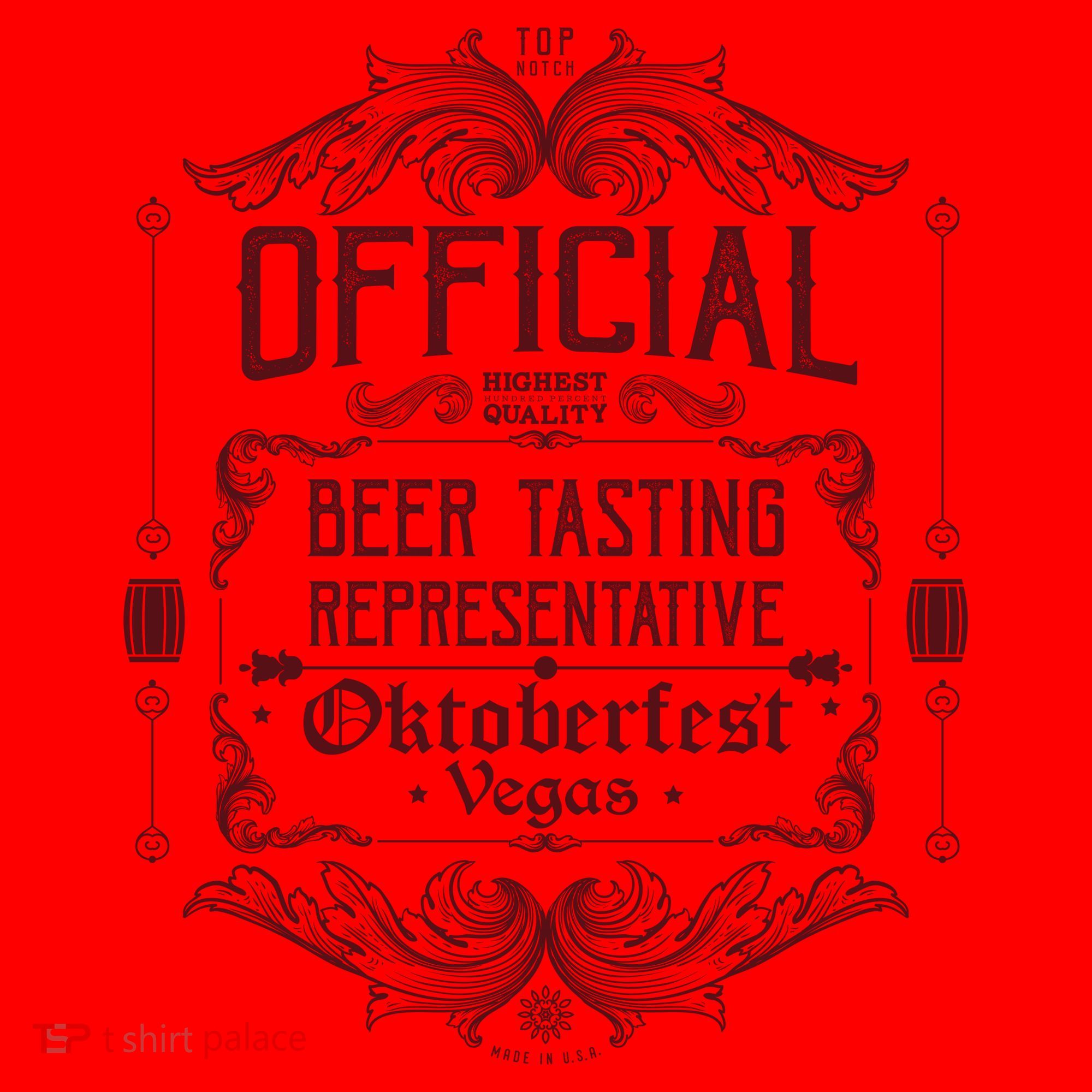 Official Vegas Oktoberfest Beer Tasting Representative Santa Hat