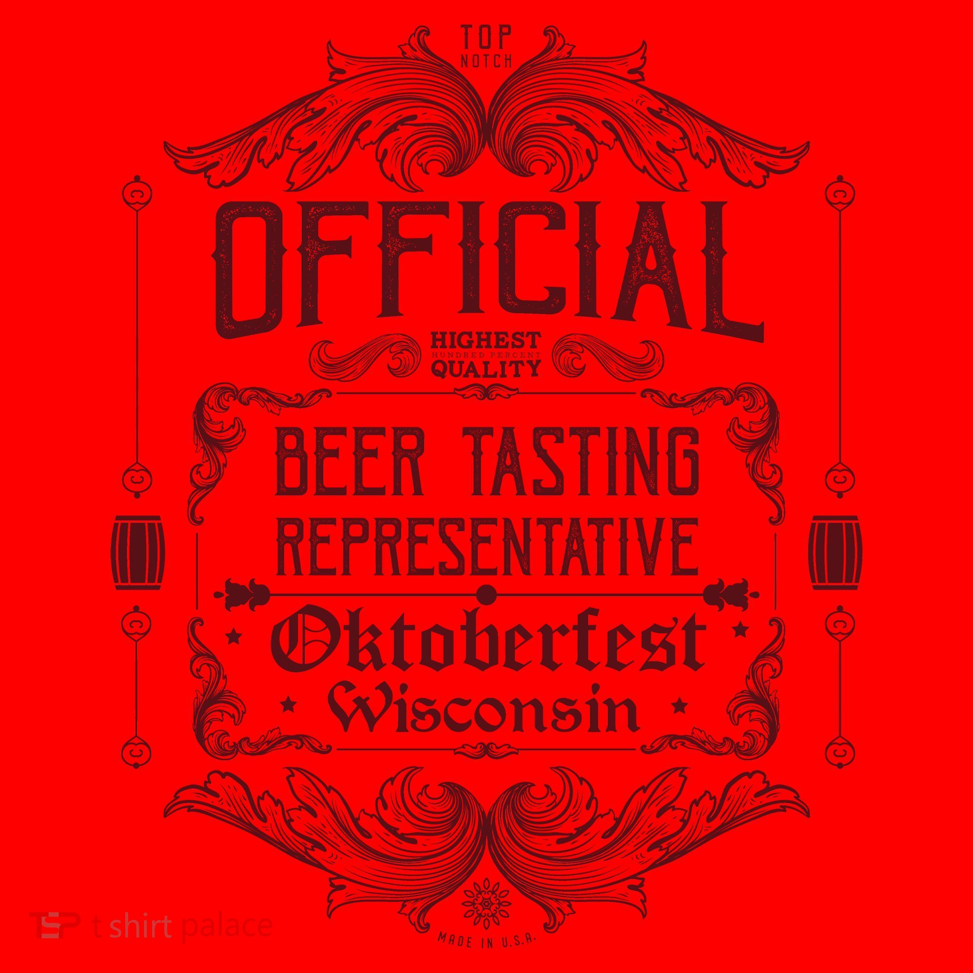 Official Wisconsin Oktoberfest Beer Tasting Representative Santa Hat