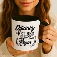 Officially Retired Let The Fun Begin Coffee Mug thumb 3