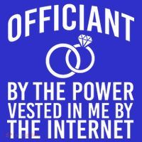 Officiant By The Power Vested I Me By The Internet Kids Sweatshirt thumb 2