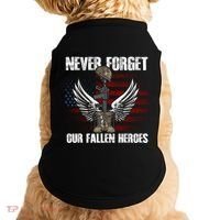 Our Fallen Heroes Veterans Memorial Day Partiotic Military Doggie Tank thumb 0