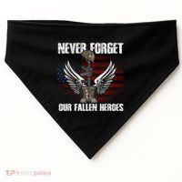 Our Fallen Heroes Veterans Memorial Day Partiotic Military USA-Made Doggie Bandana thumb 0