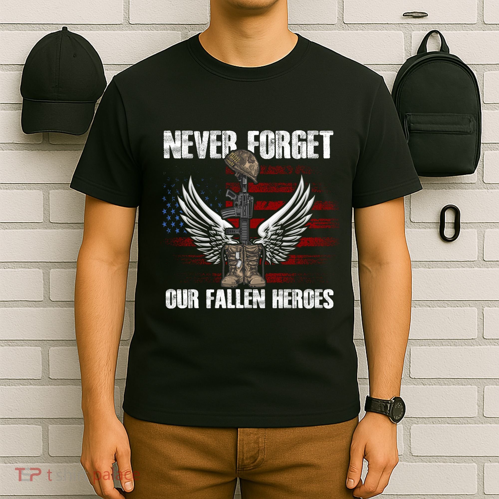 Our Fallen Heroes Veterans Memorial Day Partiotic Military T-Shirt