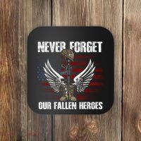 Our Fallen Heroes Veterans Memorial Day Partiotic Military Coaster thumb 0