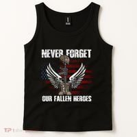 Our Fallen Heroes Veterans Memorial Day Partiotic Military Tank Top thumb 2