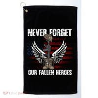 Our Fallen Heroes Veterans Memorial Day Partiotic Military Golf Towel thumb 0