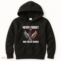 Our Fallen Heroes Veterans Memorial Day Partiotic Military Kids Hoodie thumb 0