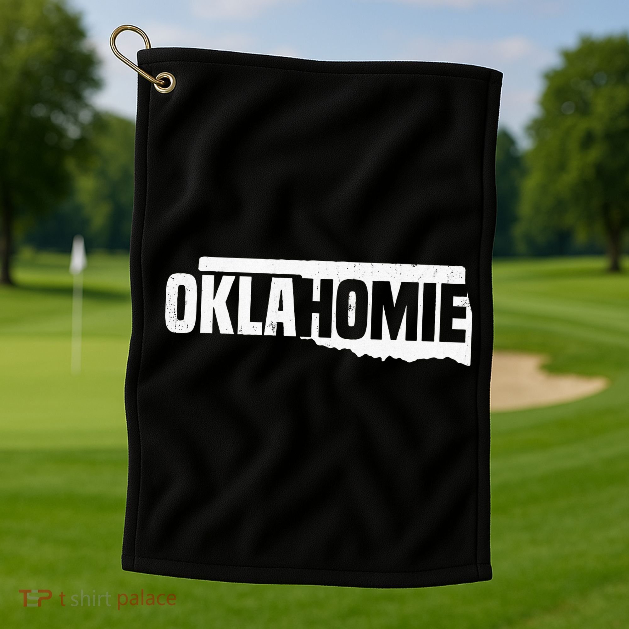 O.K.L.A.H.O.M.I.E Funny Humor O.K.L.A.H.O.M.A State Pride Golf Towel