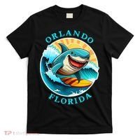Orlando Florida Happy Surfing Shark Souvenir T-Shirt thumb 0