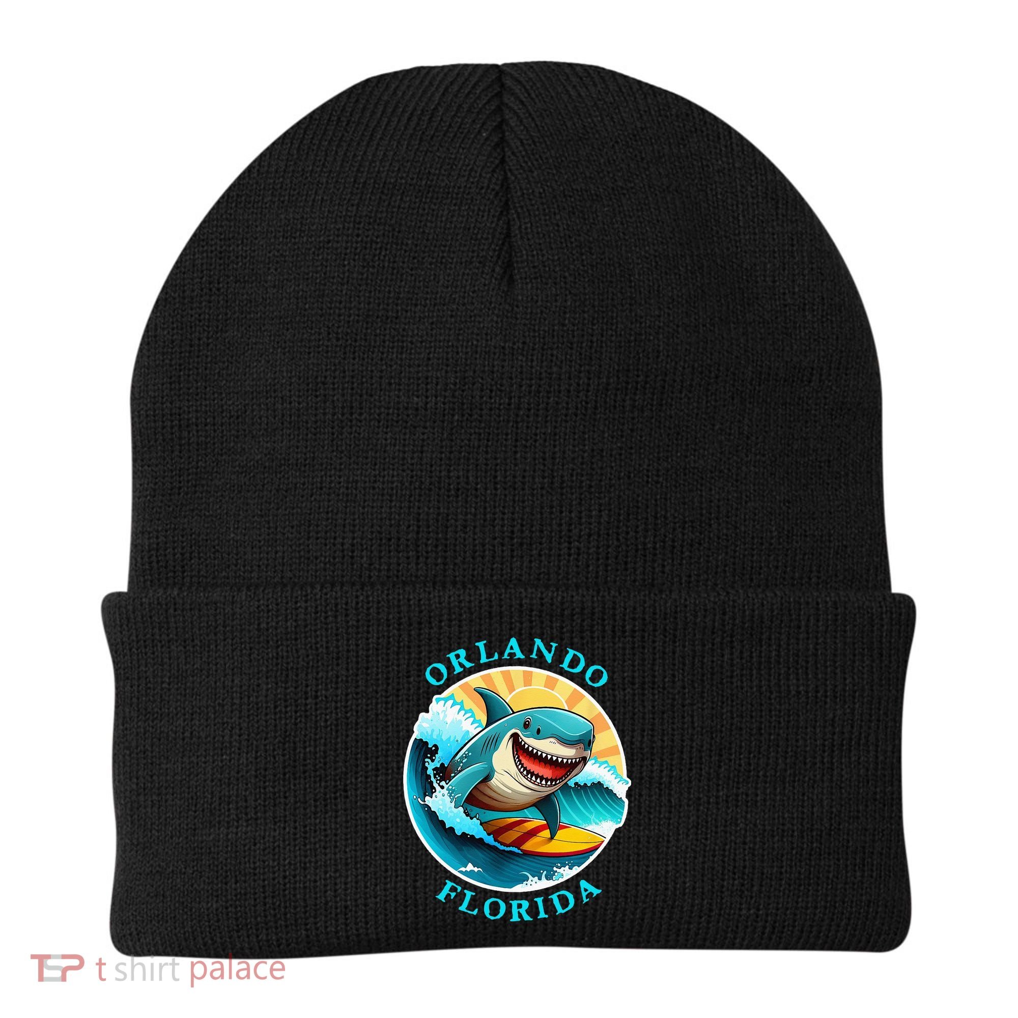 Orlando Florida Happy Surfing Shark Souvenir Beanie