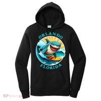Orlando Florida Happy Surfing Shark Souvenir Women's Hoodie thumb 0