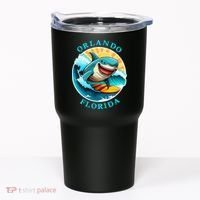 Orlando Florida Happy Surfing Shark Souvenir Tumbler thumb 0