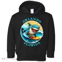 Orlando Florida Happy Surfing Shark Souvenir Toddler Hoodie thumb 0