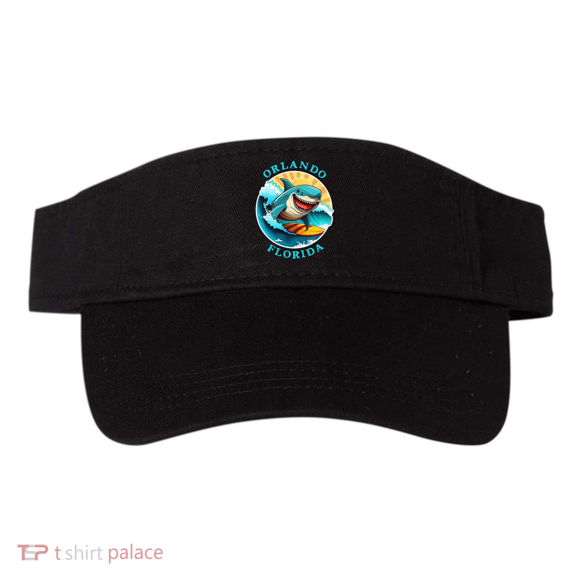 Orlando Florida Happy Surfing Shark Souvenir Visor