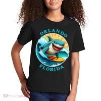 Orlando Florida Happy Surfing Shark Souvenir Kids T-Shirt thumb 2