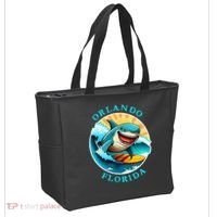 Orlando Florida Happy Surfing Shark Souvenir Tote Bag thumb 2