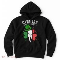 O'talian Funny Italian Irish green St Patrick's Day Hoodie thumb 0
