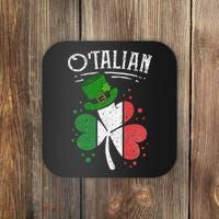 O'talian Funny Italian Irish green St Patrick's Day Coaster thumb 0
