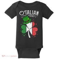 O'talian Funny Italian Irish green St Patrick's Day Baby Bodysuit thumb 0