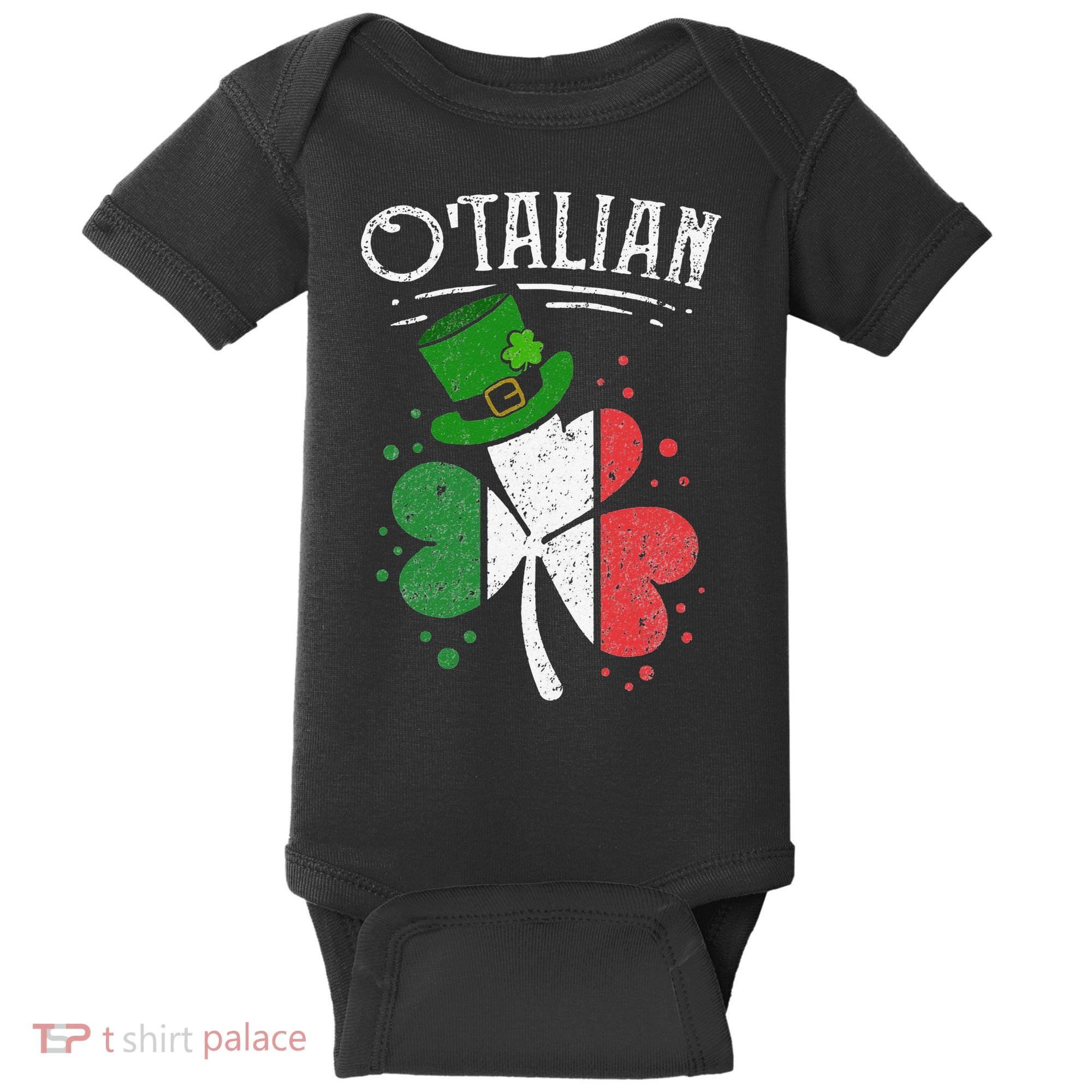 O'talian Funny Italian Irish green St Patrick's Day Baby Bodysuit