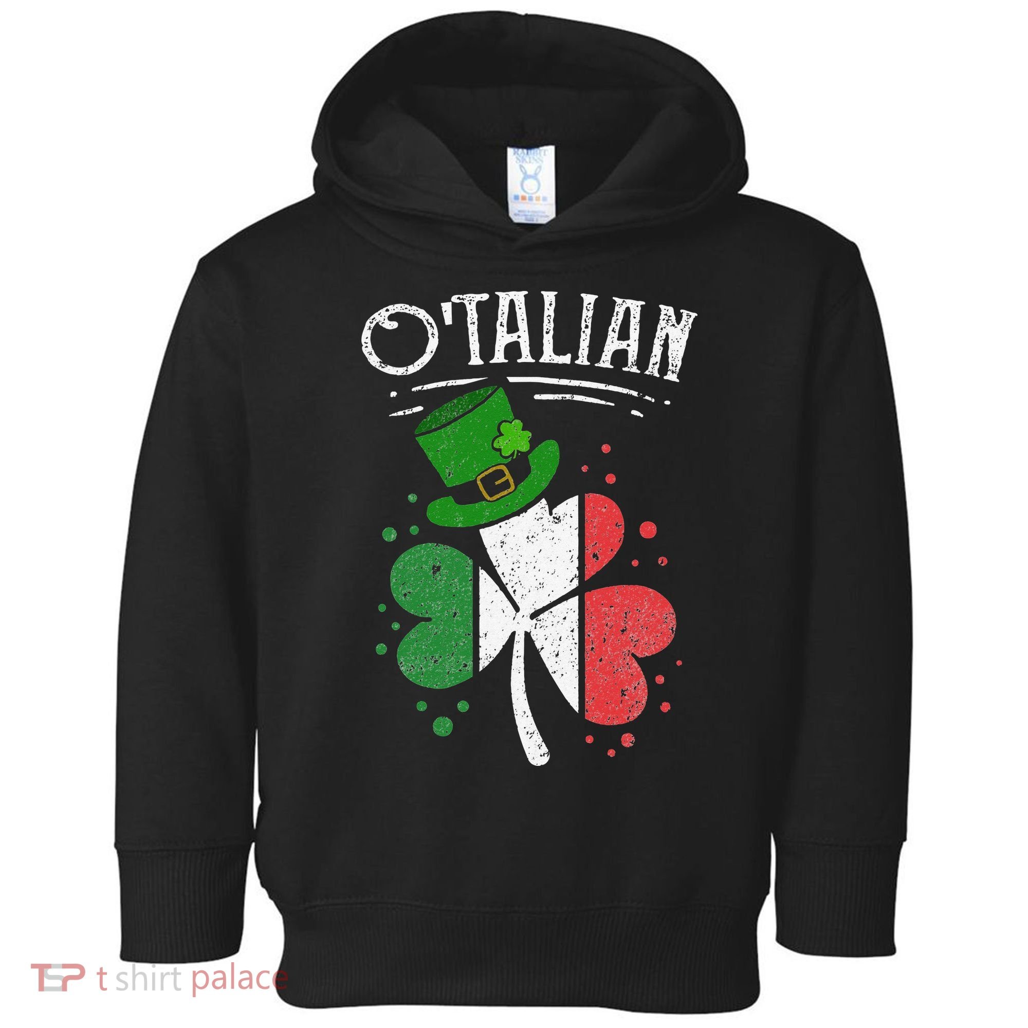 O'talian Funny Italian Irish green St Patrick's Day Toddler Hoodie
