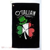 O'talian Funny Italian Irish green St Patrick's Day Golf Towel thumb 0